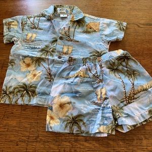 Childs vintage swim set